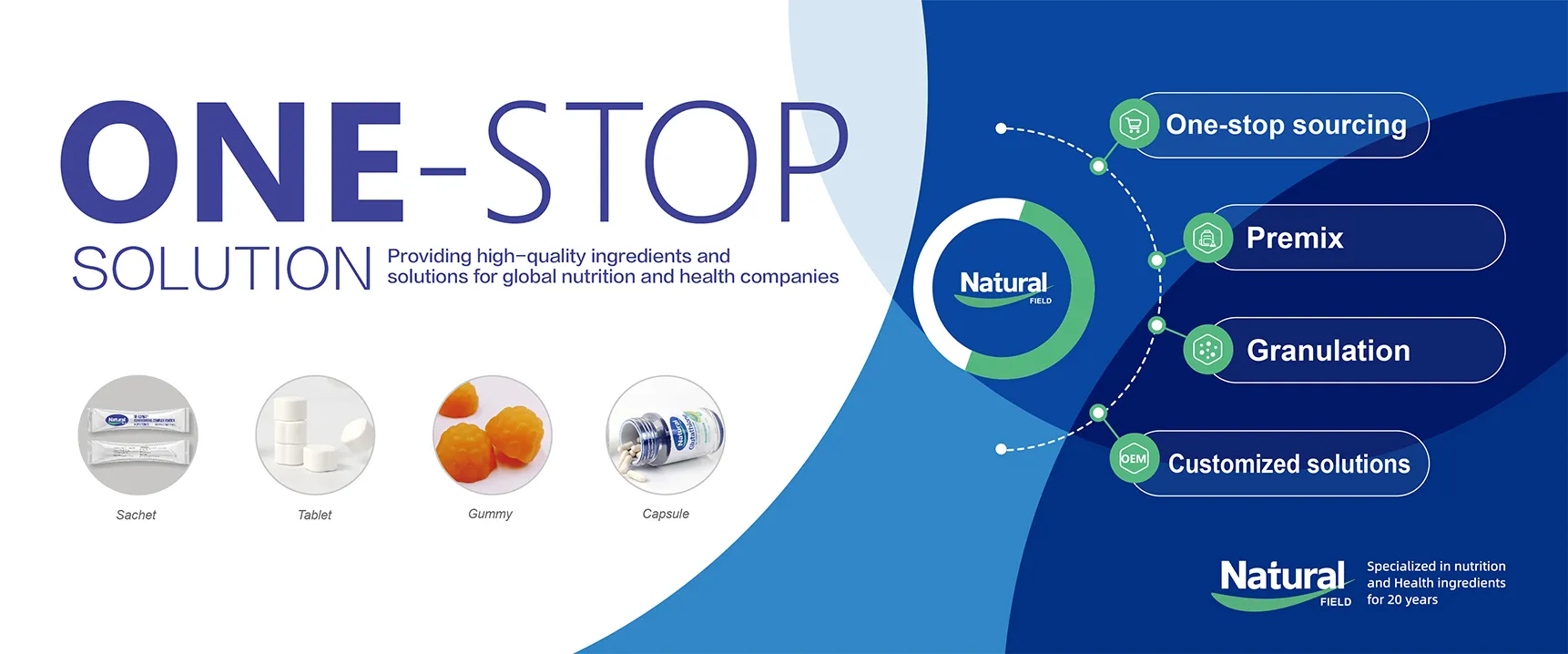 Fabricant professionnel d'ingrédients nutraceutiques