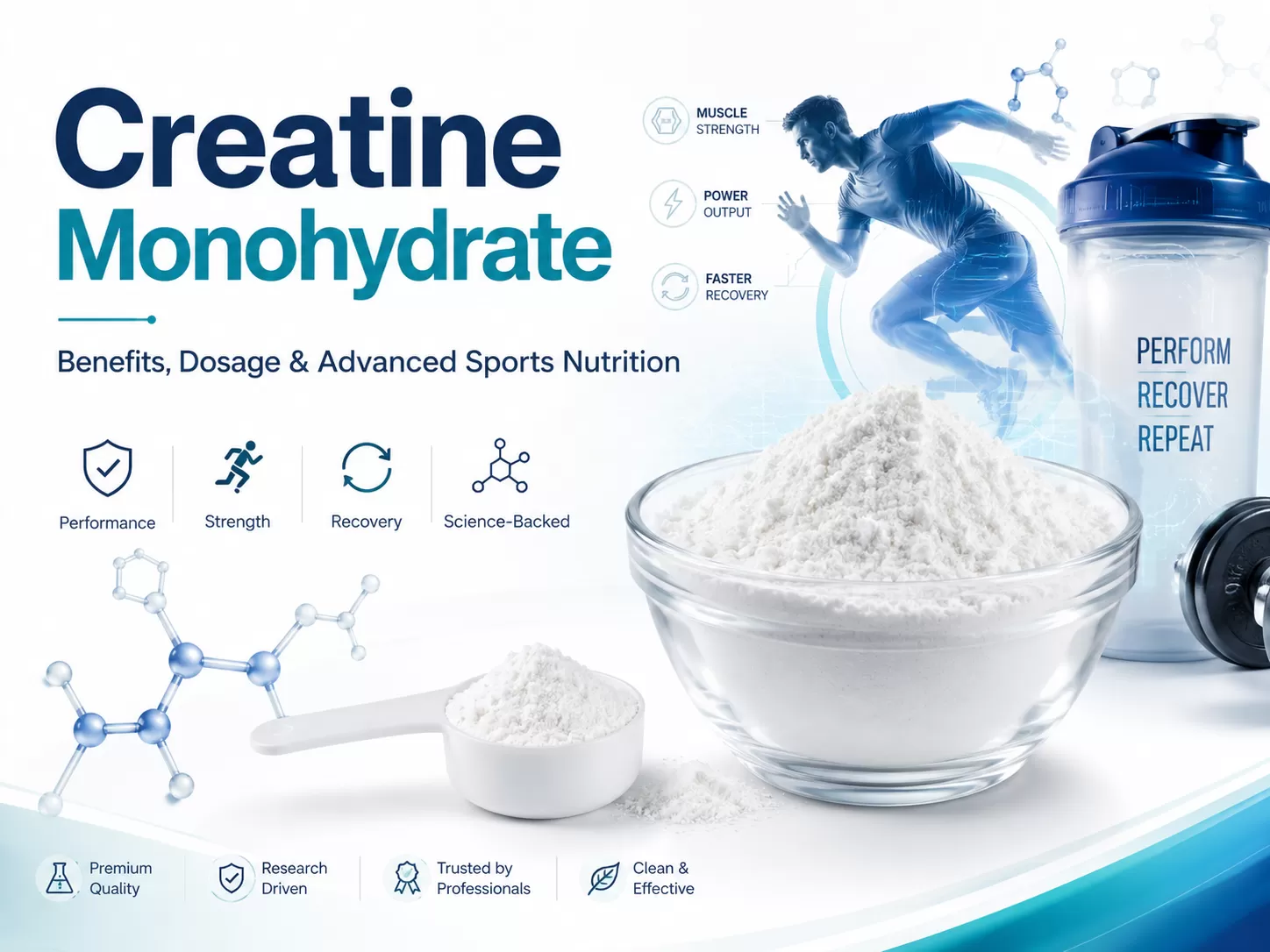 Comment prendre de la créatine monohydratée : bienfaits, dosage et formules avancées de nutrition sportive